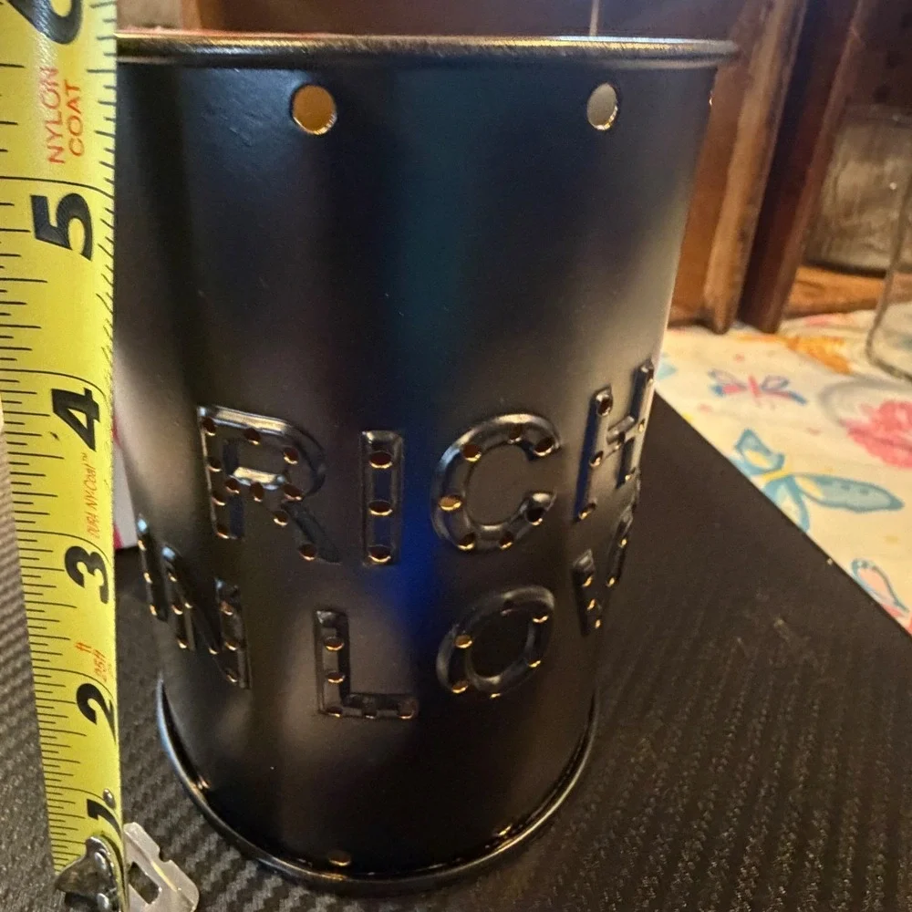 Pink Zebra Rich In Love Black Metal Simmer Pot Accent Shade Cover